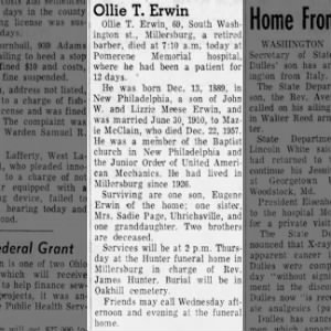 Obituary for Ollie T. Erwin